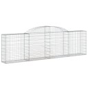 vidaXL Gabionkurver buede 11 stk 300x30x80/100 cm galvanisert jern