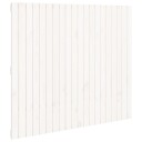 vidaXL Veggmontert sengegavl hvit 127,5x3x110 cm heltre furu