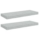 vidaXL Flytende vegghyller 2 stk betonggr? 60x23,5x3,8 cm MDF