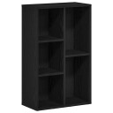 Bokhylle svart eik 50x25x80 cm konstruert tre