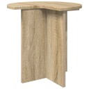 vidaXL Sidetabell med lagring Sonoma eik Ø 39 x 38 cm Konstruert tre