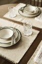 Decotique La Tavola Glassunderlegg 10x10 cm Hvit / Beige