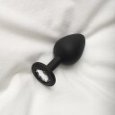 Sinful Jewel Silikon Butt Plug Medium     - Svart