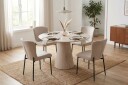 Elsie Spisestol Fløyel - Beige
