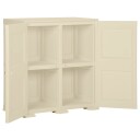 vidaXL Plastskap 79x43x85,5 cm tredesign hvit