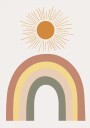 Warm Rainbow and Sunbeam Plakat Plakat / 70x100cm