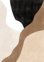 Abstract Beige and Brown Art Plakat Plakat / 100x150cm