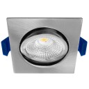 EcoDim ED-10027 LED-downlight Ø75 mm dim to warm firkantet børstet nikkel