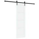 vidaXL Skyvedør med beslag Hvit 61x198,5 cm Solid Tre Furu