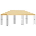 vidaXL Hage Gazebo 6 x 3 m Krem Polyester og stål 190 gsm