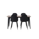 Spisegruppe Venture Home Tempe 140 cm med 4 Polar Stoler