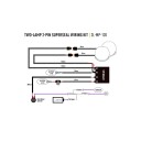 Lazer relèsett/kabelsett 2 kontakter Superseal (2-pins)  Mid Power