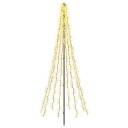 vidaXL LED juletre 235 cm 1000 LED-lys Varmhvit Stål Svart