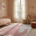 Barneteppe Soft Dino krem/rosa Størrelse: 100 x 160 cm