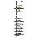  Skostativ 10-lags svart 44x28x180 cm ikke-vevd stoff 8721158510167