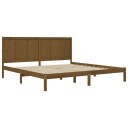 vidaXL Sengeramme honningbrun heltre furu 200x200 cm