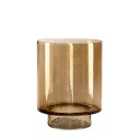 Artwood Reef lykt i glass Ø20 cm   Røykbrun