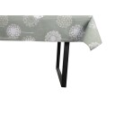 Borg Living Tekstil voksduk med akrylbelegg   30 meter på rull   Flower black   140 cm bred tekstilduk