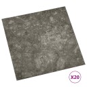  Selvheftende Gulvplanker 30,5 x 30,5 cm 20 pcs PVC Svart og Grå