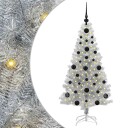  Juletre med 150 LED med stativ sølv 120 cm PET