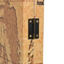   Sammenleggbar romdeler 160x170 cm verdenskart gul 245878