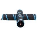 vidaXL Kattetunnel 4-veis svart og blå 132 cm polyester