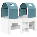  Seng med Tunnel 4 pcs Hvit og lyseblå Konstruert tre