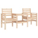  Hagebenk med bord 2-seters heltre furu 825156