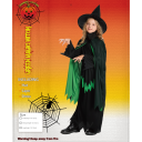 Halloween Green Magic Witch Kostyme 9-10 år 130-140 cm NTI-889423