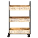  Kjøkkenvogn 3 etasjer 46x30x76 cm heltre mango 289093