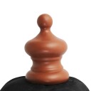 vidaXL Parasoll med trestang 350 cm svart