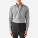 Eton Contemporary Print Cotton Tencel Shirt - Mid Blue Medallion