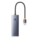 Baseus UltraJoy Series USB-A Hub 4x USB-A 3.0 1x USB-C 5V Gray B0005280B811-09