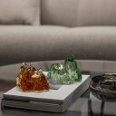 Kosta Boda The Rock Sirkulær Lyslykt 9,1 cm i Grønt Glass