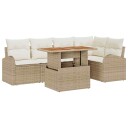 vidaXL Hagesofa Set 6 stk. beige og krem