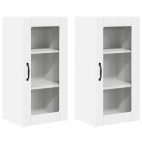 vidaXL Vegghylle PORTO 2 pcs Hvit 40 x 31 x 80 cm Konstruert tre