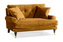 Andrew Loveseat Fløyel   Amber/Messing