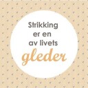 Lunsj serviett med tekst "Strikking er en av livets gleder"