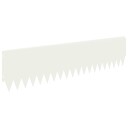 vidaXL Gjerdekant 10 pcs 103 x 25 cm Stål Hvit
