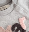 MarMar Genser   Theos   Cloud Grey Logo m. Rosa   MarMar   86   Genser   Grå