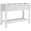vidaXL Høybed hvit 110x45x79 cm polypropylen