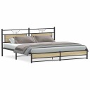  Sengeramme i metall uten madrass sonoma eik 193x203 cm 3325122