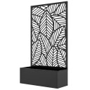Opphøyd plantekasse veggmontert plantekasse blomsterkasse i metall hagespalier 61 x 23 x 113 cm for hage balkong terrasse,