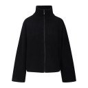 Pandora Cardigan Black M Mohair zip wool cardigan