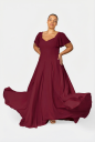 Murlongcres. Alette Maxi Dress Flutter Sleeves Burgundy