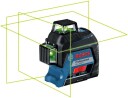 Bosch Linjelaser Gll 3-80 G Professional I Transportkoffert Med 4 Batterier (Aa), Lasermålplate