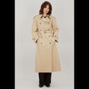 Ivana Trench coat Khaki S Long trench coat
