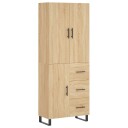  Highboard sonoma eik 69,5x34x180 cm konstruert tre
