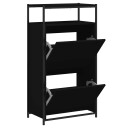  Skoskap svart 60x34x112 cm konstruert tre 8721012382657