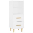 vidaXL Skjenk hvit 34,5x34x90 cm konstruert tre